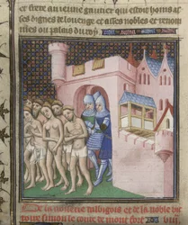 Vertreibung der Albigenser aus Carcassonne im Jahr 1209, aus den 