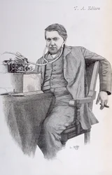 Titelbild von La Revue Illustrée, das Thomas Alva Edison darstellt, 1889