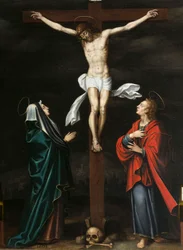 Kreuzigung. Triptychon von Aubery