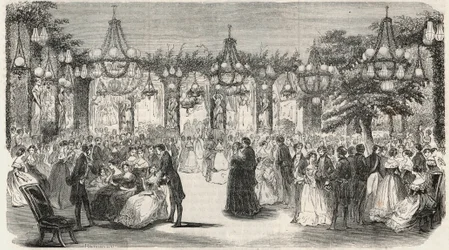 Tanzsaal im Garten des Hôtel Lambert auf der Île Saint-Louis, 2 rue Saint-Louis en l