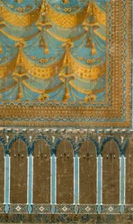 Dekorative französische Tapete um 1800