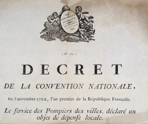 Dekret des Nationalkonvents vom 5. November 1792 über die städtische Feuerwehr