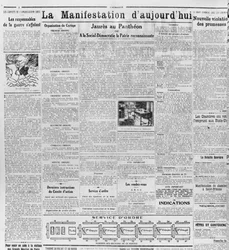 Demonstration des Tages, Jaurès im Pantheon, aus L