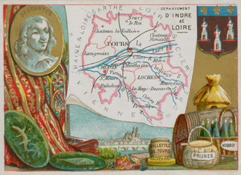 Departement Indre-et-Loire in Westzentralfrankreich