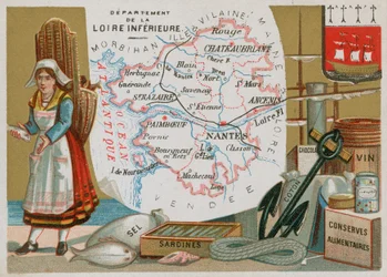 Departement Loire-Inférieure in Westfrankreich