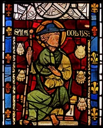 Darstellung von St. Jakobus: Grisaille aus der Kapelle des Schlosses, Rouen?