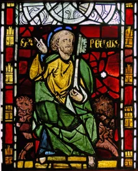 Darstellung von St. Petrus: Grisaille aus der Kapelle des Schlosses, Rouen?