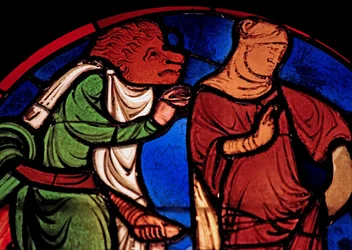 Darstellung eines Teufels und einer Frau, aus der Ste Chapelle, Bay D