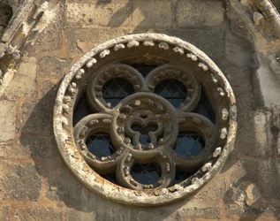Rosette an der Westfassade