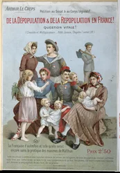 Entvölkerung und Wiederbevölkerung in Frankreich, Broschüre von Arthur Le Creps gegen den Malthusianismus, 1895