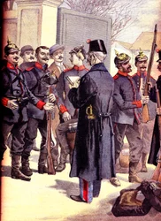 Desertion in Luxemburg von elsässischen französischen Soldaten, registriert von den Deutschen