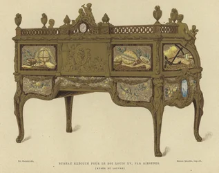 Schreibtisch für König Ludwig XV. von Frankreich von Jean Henri Riesener, 18. Jahrhundert