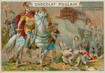 Zerstörung Jerusalems durch Titus, Chocolat Poulain Sammelkarte