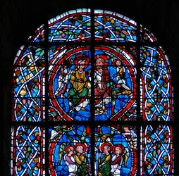 Detail eines Fensters, das die Krönung darstellt (Detail)