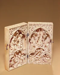 Diptychon mit der Krönung der Jungfrau und dem Jüngsten Gericht, ca. 1260-70