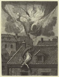 Dramatischer Tod der Aeronautin Madame Blanchard, 6. Juli 1819