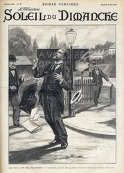 Dreyfus-Affäre - Mordversuch an Maitre Labori während des Rennes-Prozesses - Angriff auf Herrn Fernand Labori (1860-1917), Verteidiger von Alfred Dreyfus (1859-1935), in Rennes auf dem Weg zum Gerichtssaal
