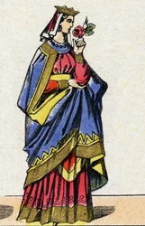 Kapetingische Dynastie: Porträt von Berthe von Holland, Königin von Frankreich, Ehefrau von Philipp I. von Frankreich