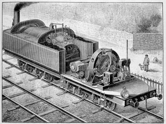 Elektrische Lokomotive Heilmann - in „Album der Wissenschaft; berühmte Wissenschaftler; Große Entdeckungen“ 1896.