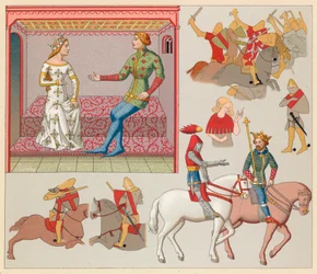 Europäische Kostüme des Mittelalters