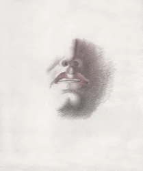 Gesicht eines Mannes (Zeichnung, ca. 1830)