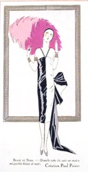 Modedesign für ein Abendkleid 