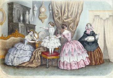 Modeplatte, aus La Mode Illustrée, ca. 1860
