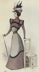 Modeplatte, Illustration aus La Nouvelle Mode, 1897