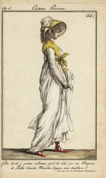 Modische Frau auf dem Blvd. Montmartre