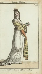 Modische Frau mit Kaschmir-Schal