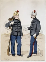 Feuerwehrleute im Jahr 1889 - Zeichnung von Ludovic, Arts Deco