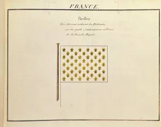 Flagge eines Prinzen der königlichen Familie, aus Pavillons des Puissances Maritimes
