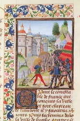 Die Belagerung von Brest im Jahr 1373, aus Froissarts Chronik