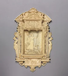 Gerahmtes Relief von Diana der Jägerin, ca. 1850