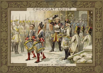 Francois de Chevert, französischer General, bei der Belagerung von Prag, 1741