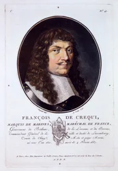 Francois de Crequi, Marquis de Marines, aus Portraits des grands hommes, femmes illustres, et sujets memorables de France, veröffentlicht 1787-92