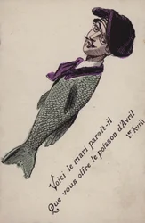 Französische Aprilscherzkarte