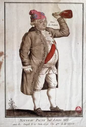 Französische Revolution: „Neuer Pakt Ludwigs XVI. mit der Nation (20.06.1792)“. Anonymer Stich aus dem 18. Jahrhundert. Paris, Bibliothek des Arsenals.