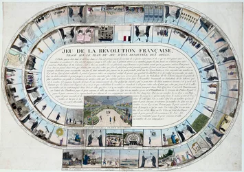 Französische Revolution: Gänsespiel am Ende des 18. Jahrhunderts mit den wichtigsten Stationen der Revolution