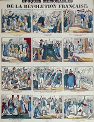Französische Revolution: Platte, die die verschiedenen Episoden der Französischen Revolution bis zum Ersten Kaiserreich erzählt
