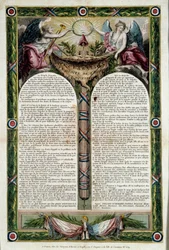 Französische Revolution: Plakat der Erklärung der Menschenrechte