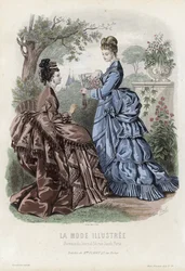 Französische Modeplatte, späte 19. Jahrhundert