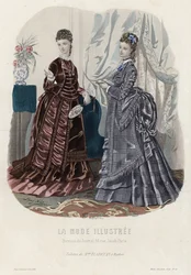 Französische Modeplatte, späte 19. Jahrhundert