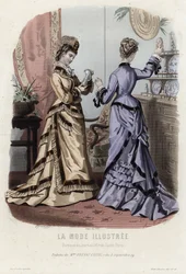 Französische Modeplatte, späte 19. Jahrhundert