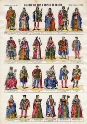 Galerie der Könige und Königinnen von Frankreich von Philipp V. bis Königin Eleonore.