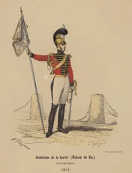 Gendarm der Garde (Maison du Roi), Fahnenträger