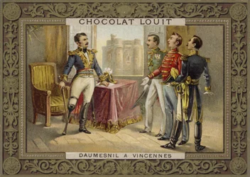 General Daumesnil weigert sich, das Château de Vincennes, Frankreich, 1814, zu übergeben