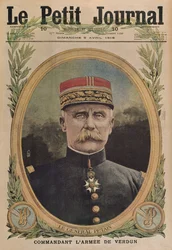 General Petain, Kommandant der Armee von Verdun, Titelillustration aus Le Petit Journal, supplement illustre, 9. April 1916