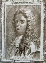 Giovanni Domenico Cassini (1625-1712), Illustration aus Histoire des Mathématiciens von Alexandre Saverien (1720-1805), veröffentlicht in Paris 1766