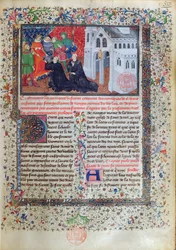 Guillaume de Nangis (gest. 130003) überreicht sein Buch an Philippe IV (1268-1314) le Bel, König von Frankreich von 1285-1314